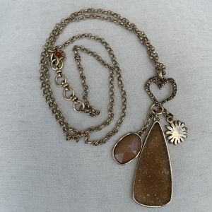 Lucky Brand druzy pendant necklace - NWOT